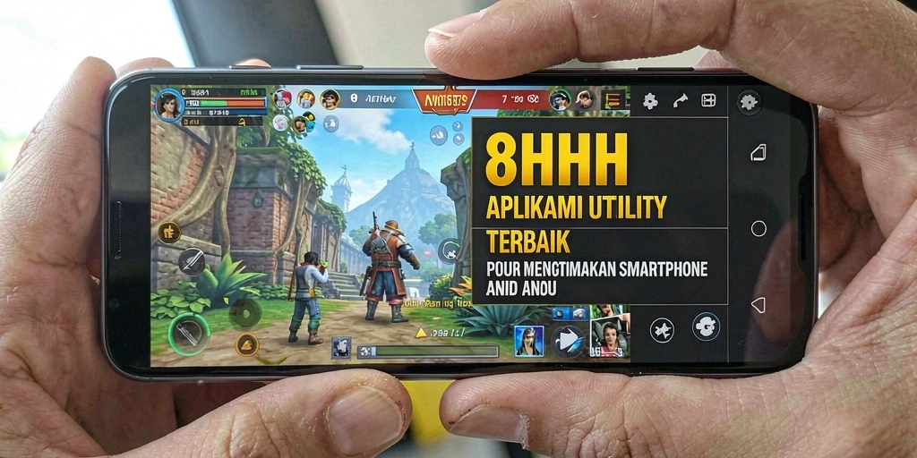 Tampilan antarmuka utama 8HHH dengan fitur Utility yang memudahkan pengoptimalan smartphone.