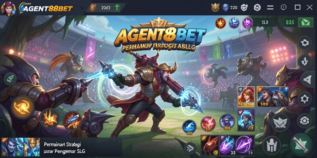 Tangkapan layar menunjukkan aksi perang strategis dalam AGENT88BET.