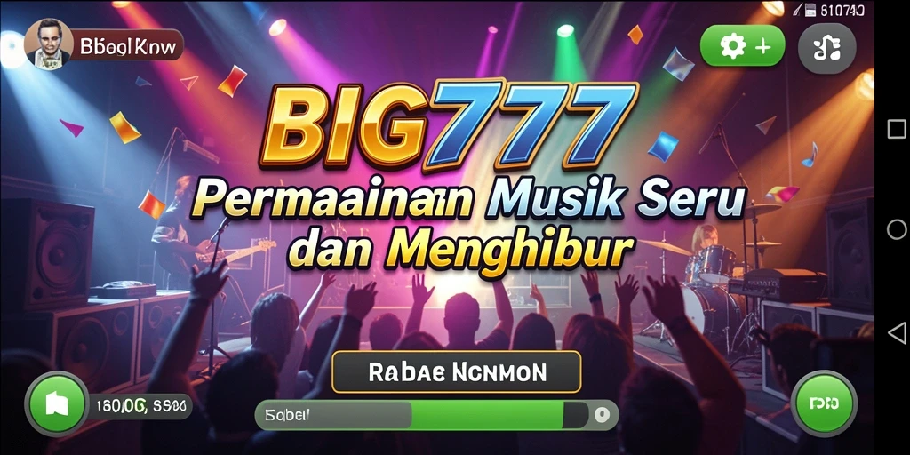 Tampilan gameplay <strong>BIG777</strong> yang seru dengan musik dan tantangan.