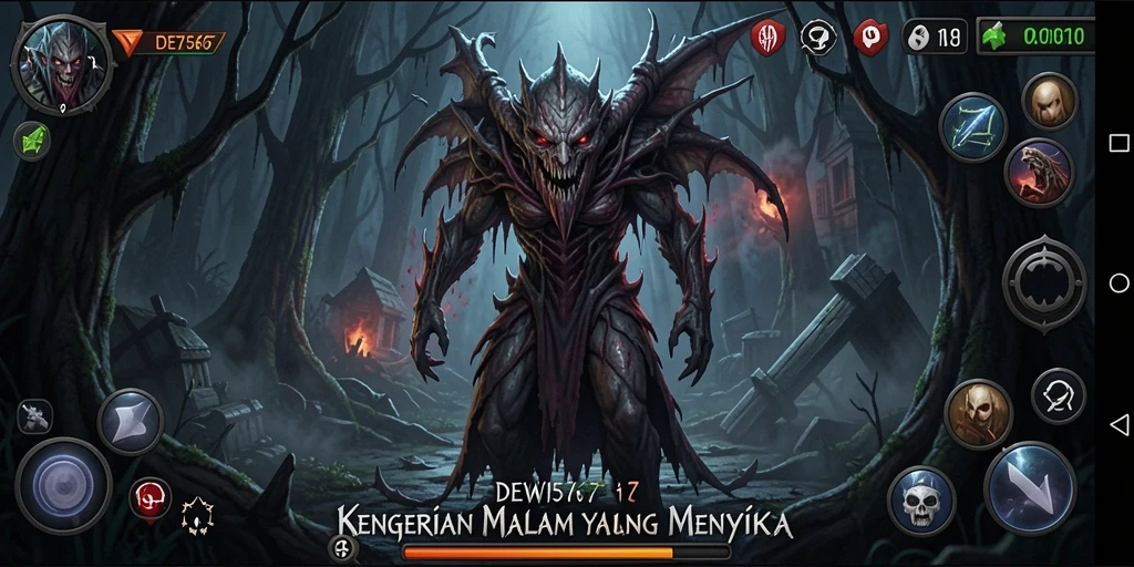 Screenshot DEWI567 menunjukkan suasana mencekam saat menjelajahi kegelapan.