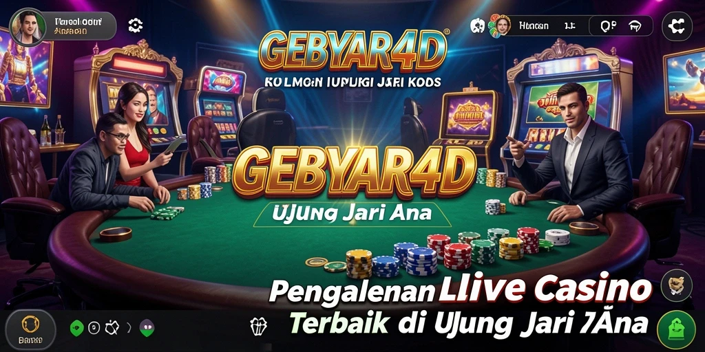 Tampilan gameplay Live Casino yang mendebarkan di GEBYAR4D.