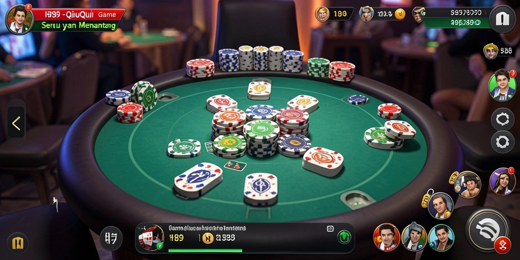 Screenshot H89 menampilkan duel seru dalam permainan QiuQiu.