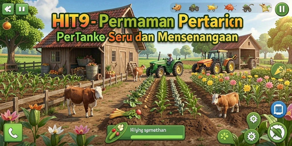Screenshot HIT9 menampilkan gameplay pertanian yang menarik.
