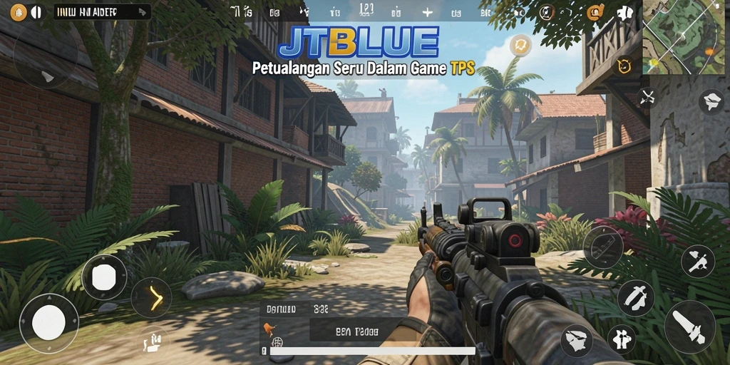 Gameplay JTBLUE yang mendebarkan dan penuh aksi.