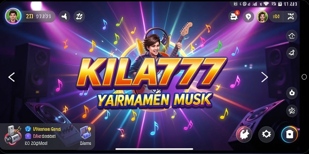 Tampilan gameplay seru KILAT777 dengan musik yang menarik.