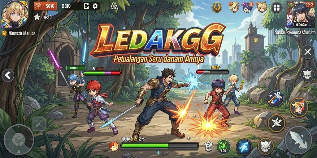 Tampilan gameplay seru dalam dunia Anime LEDAKGG.
