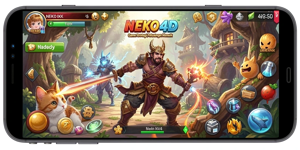 Screenshot gameplay NEKO4D menampilkan aksi petualangan strategis yang mendebarkan.