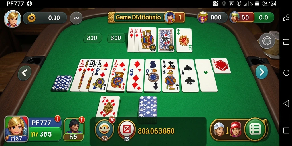 Tampilan gameplay Domino yang menarik di PF777.