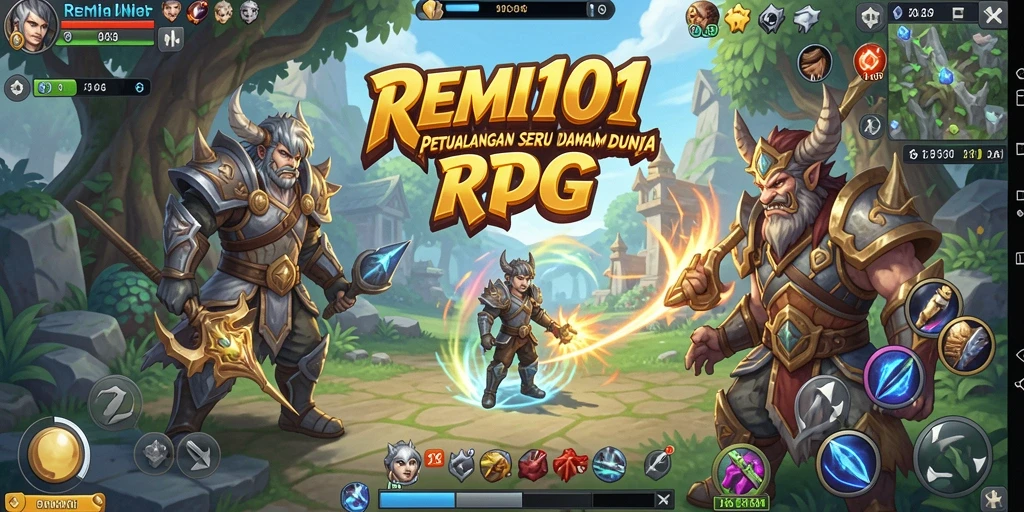 Tampilan menarik dari gameplay REMI101 dalam dunia RPG.