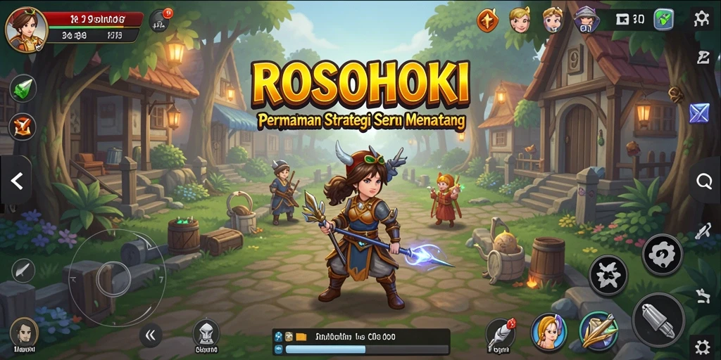 Screenshot menampilkan aksi strategi seru dalam ROSOHOKI.