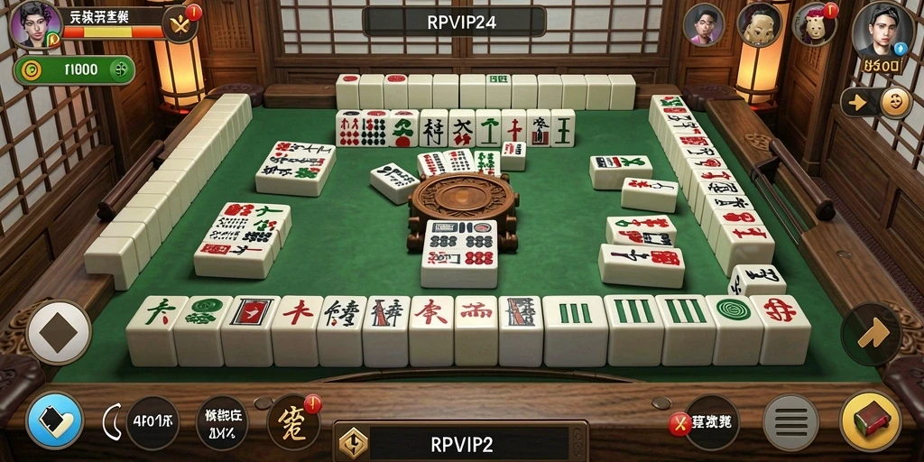 Screenshot utama RPVIP2 menampilkan gameplay Mahjong yang seru dan menantang.