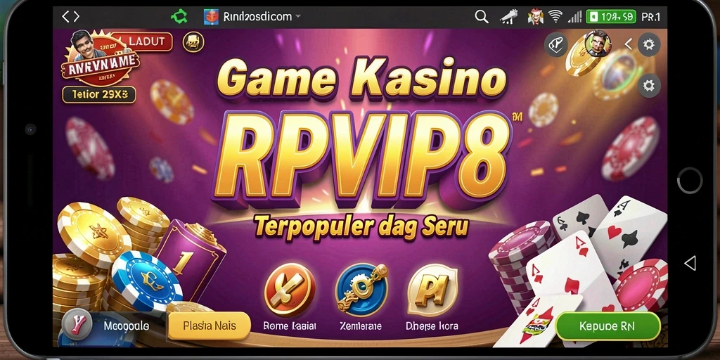 Tampilan gameplay menarik dari RPVIP8 yang menampilkan berbagai permainan Kasino.