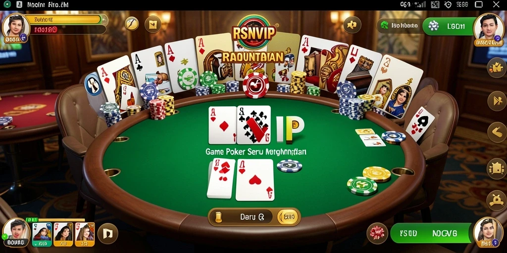 Tampilan gameplay poker yang menegangkan di RSNVIP.