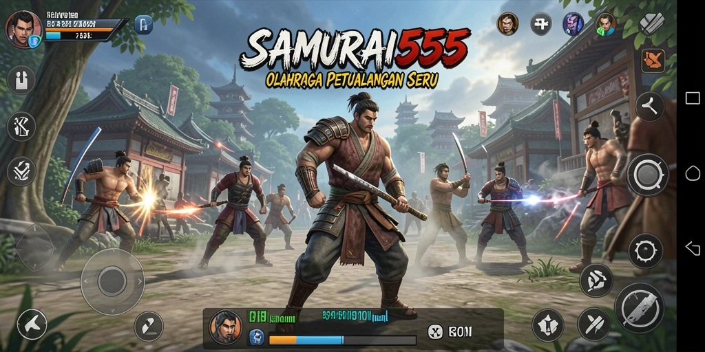 Tampilan gameplay <strong>SAMURAI555</strong> yang seru dan dinamis di arena olahraga.