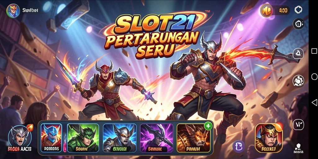Tampilan pertarungan seru di SLOT21 dengan aksi karakter yang mendebarkan.