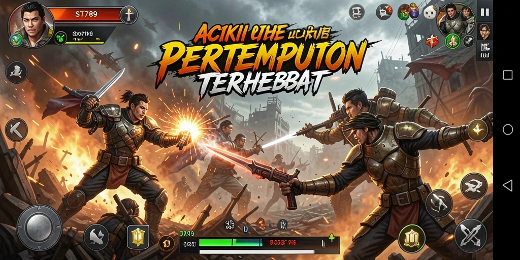 Tangkapan layar gameplay ST789 yang menampilkan aksi pertarungan seru.