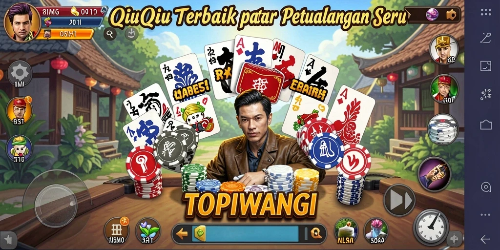 Gameplay seru TOPIWANGI menunjukkan strategi QiuQiu yang menarik.
