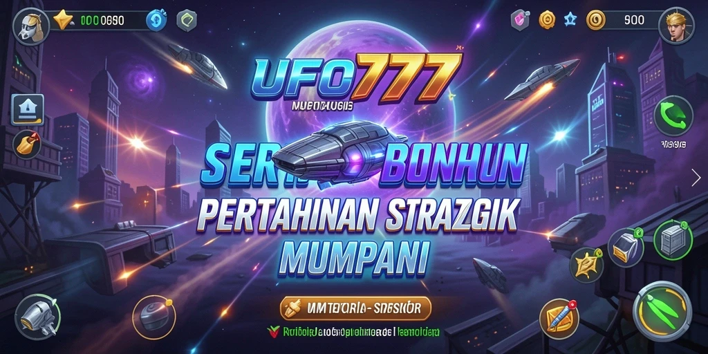 Screenshot utama menunjukkan aksi seru dalam permainan Tower Defense.