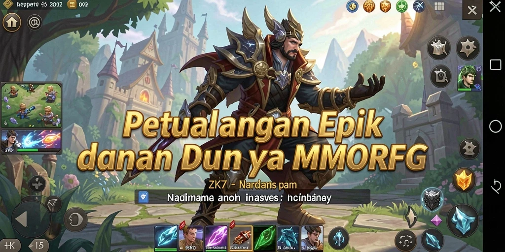 Tangkapan layar dari gameplay ZK7 yang menunjukkan pertempuran epik.