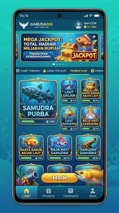 Pengguna dapat mengakses berbagai kategori aplikasi dalam garuda365.